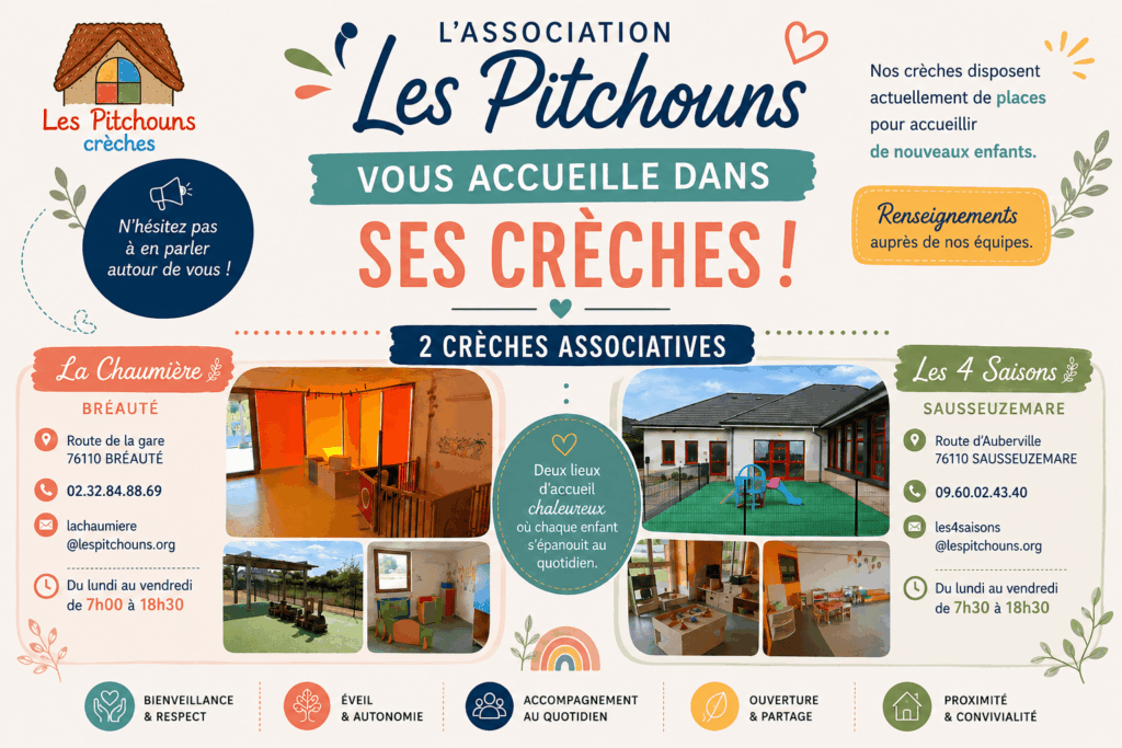 Flyers de communication aout 2026 - Les Pitchouns